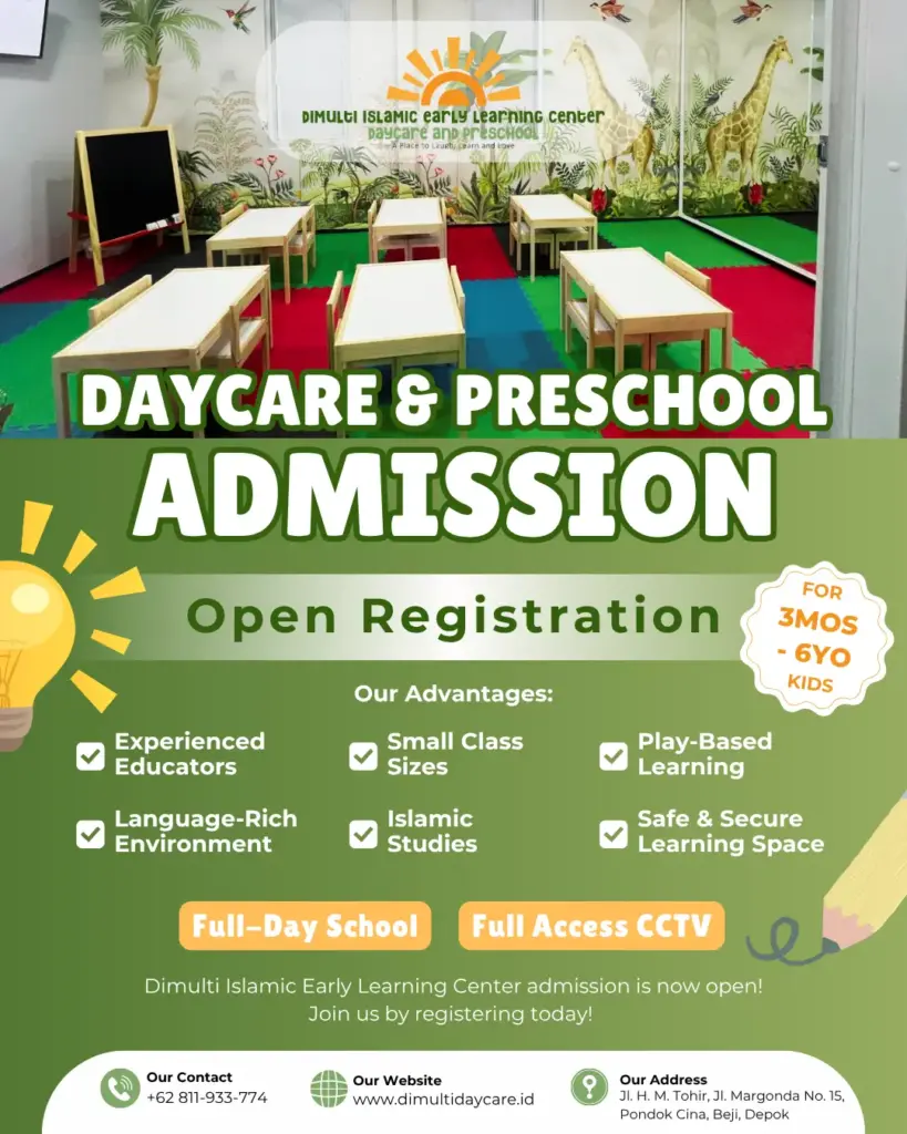 Full Time Mom & Full Time Office? Daycare & Preschool Kami Buka Pendaftaran!